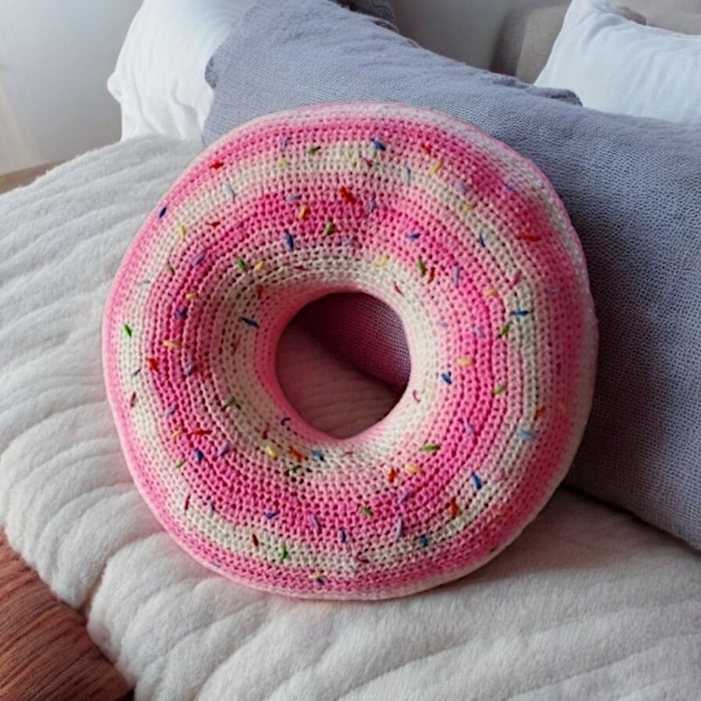 Strawberry Swirl & Sprinkles Donut Plushie